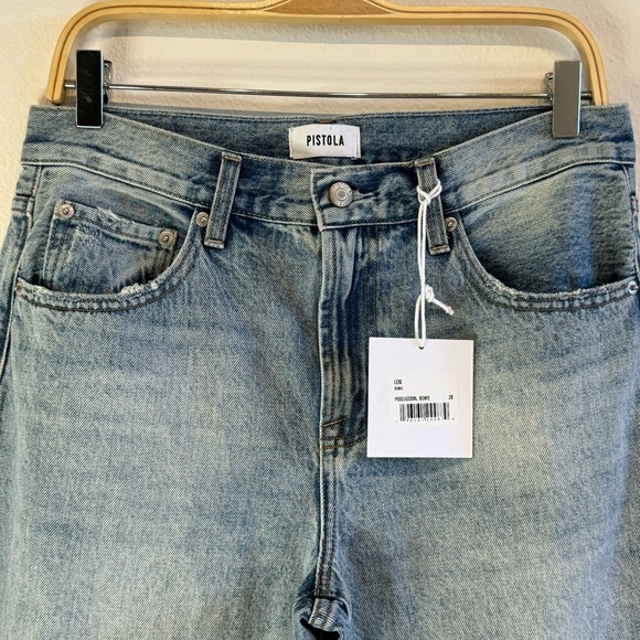 Anthropologie Pistola Bowie Bowed Lexi Barrel Leg Straight Jeans Size 28 NWT - Picture 4 of 10